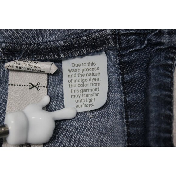 Madewell women's soft denim long sleeve button front dress M FLAW‎ - Picture 8 of 12